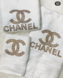 Chanel Red CC Terry Cotton Beach Bag and Towel Set at 1stDibs
